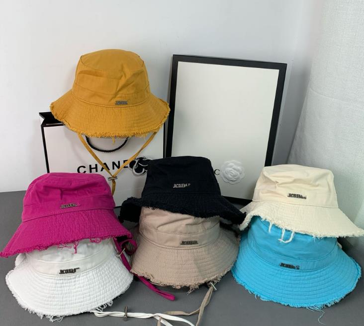 

JA letter summer wash big brim fisherman hat trend holiday raw edge sling sunscreen female sun hat, As pic