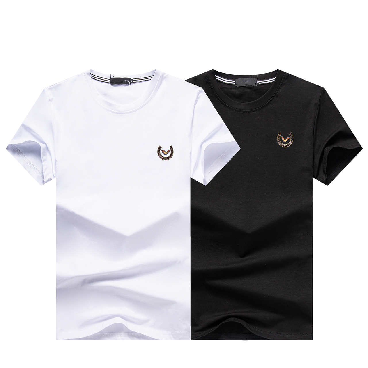 

2022 new European and American T-shirt polo shirt designer luxury black and white letters short-sleeved men's women's cotton