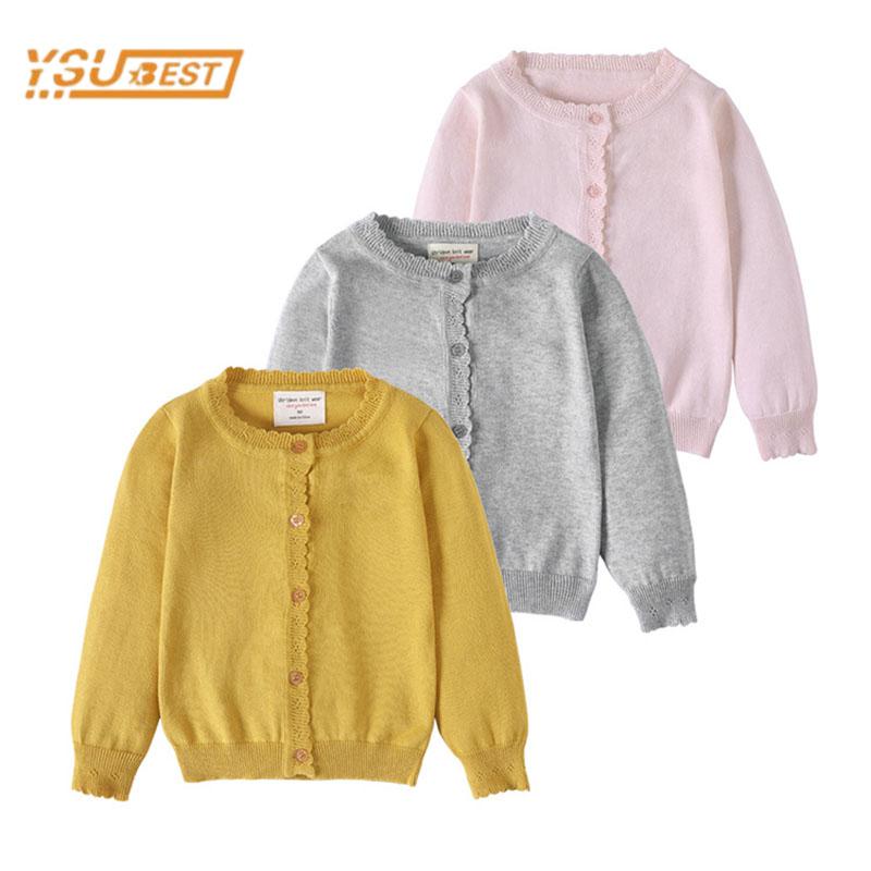 

Jackets Spring Autumn Kids Baby Girls Long Sleeve Pure Color Cardigan Coat Lace Knit Children's ClothesJackets, Jbb0309 white