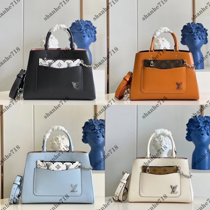 

Cowhide Water Ripple Marelle Tote BB Women Shoulder Crossbody Bags 2PCs with Coin Purse Designer Handbags Luxury Messenger Bag Vintage Lady Purses, Bubble paper package