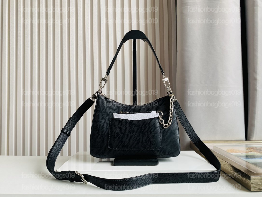 

Marelle Handbag Gold Miel Quartz White Black Water Ripple Bags Grained Leather Honey Gold Cross Body Bag Designers Womens Handbags Purses M80794