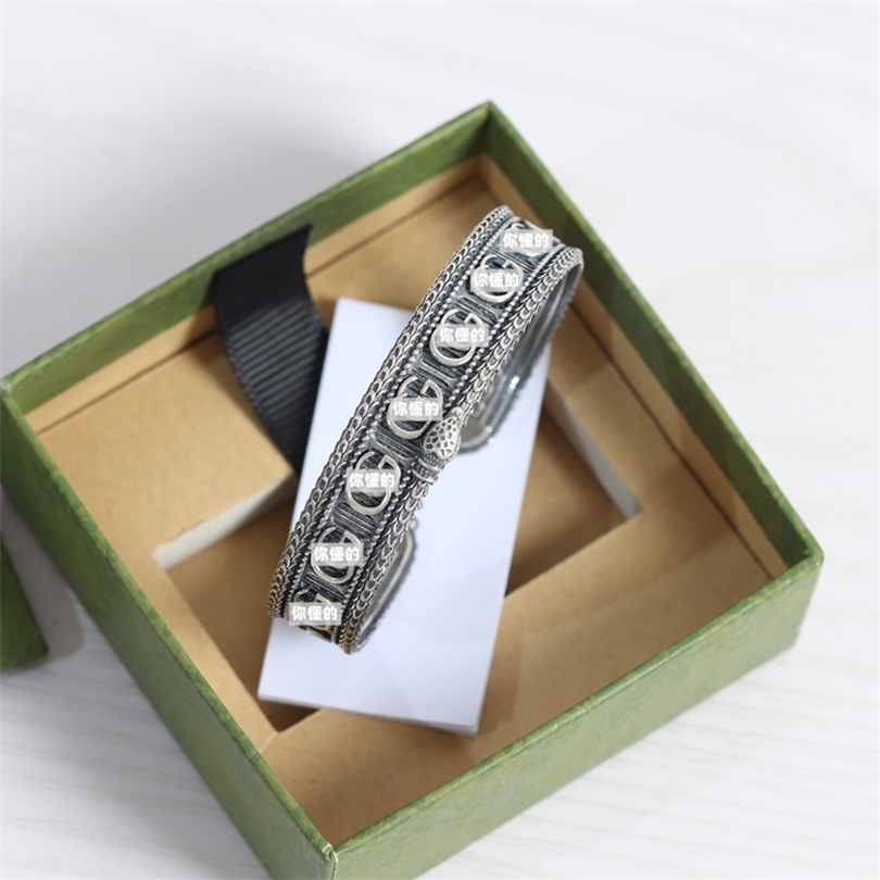 

50% OFF 2022 New Fashion Designer Jewelry double Snake old silver wind stripe gear spirit snake surround Bracelet