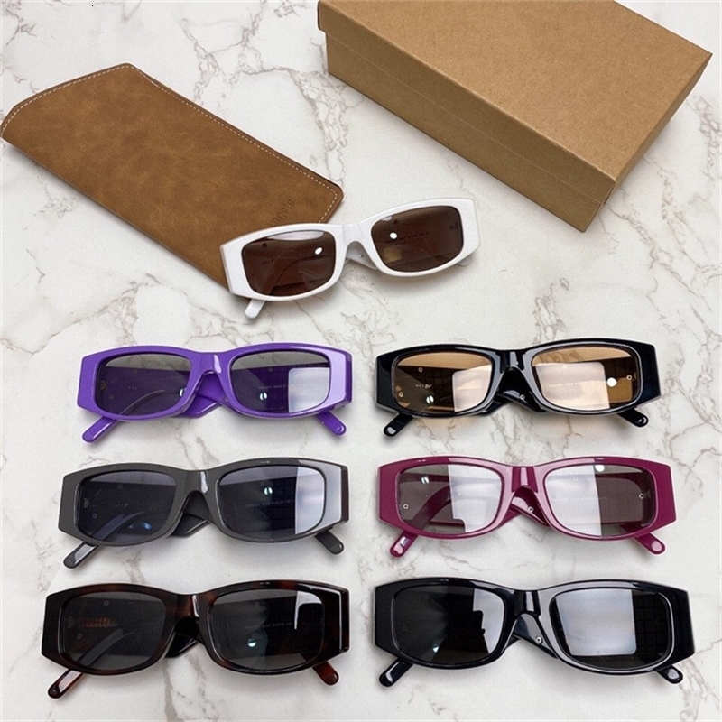 

Sunglasses 21 fashion brand angles sunglasses men's small box letter palm hip hop Women UZ02