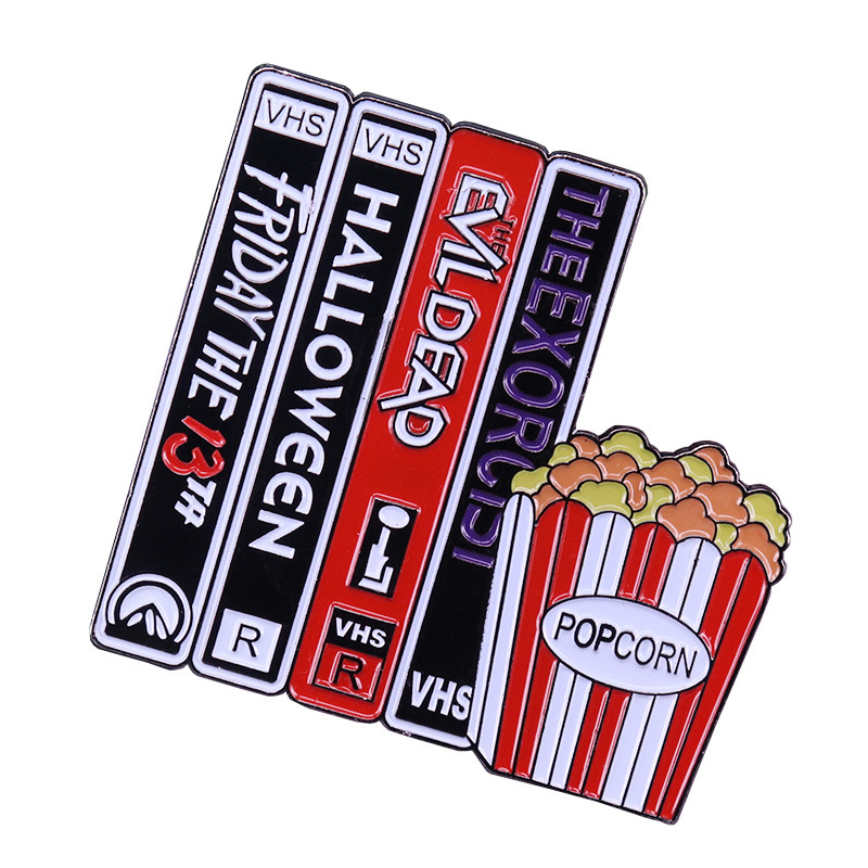 

Horror Movie Lovers Hard Enamel Pins Brooch Women Lapel Backpack Bags Badge Jewelry Gifts, As picture