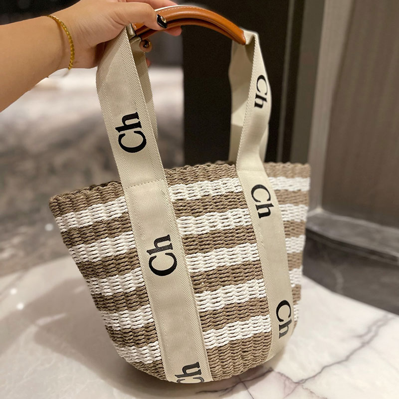 Été décontracté sacs fourre-tout mode sac à bandoulière élégant paille plage sacs concepteur femmes sacs à main femme caméra sac à main pas de bo