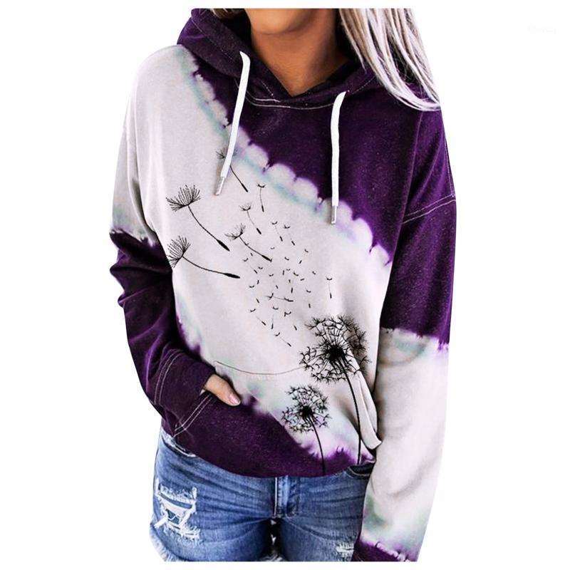 

Women' Hoodies & Sweatshirts Fashion Plus Size 3D Hooded Tops Dandelion Print Pullvoer Long Sleeve Autumn Winter Casual Coat, Blue