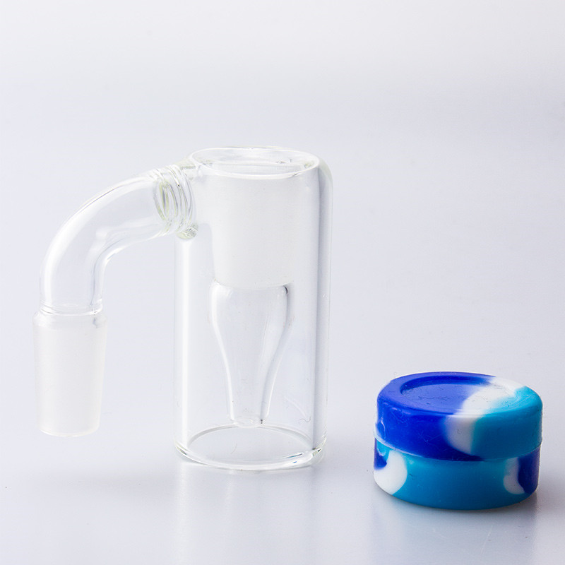 

14mm Glass Ash Catcher Hookah Accessories With 5ML Colorful Silicone Container Reclaimer Male Female Ashcatcher For Bong Dab Rig Quartz Banger