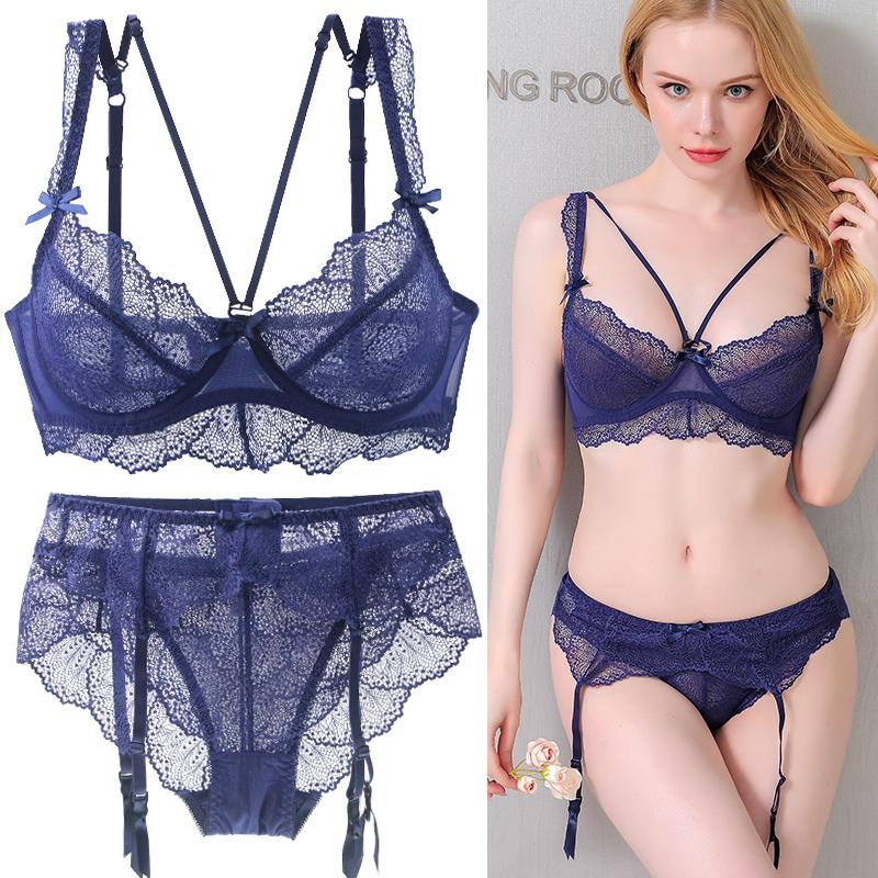 

Bras Sets DaiNaFang Sexy Cutout Underwear Set Women Thong Fashion Female 32/70 34/75 36/80 38/85 40/90 42/95 44/100 BCDE Cup Lingerie, Pink