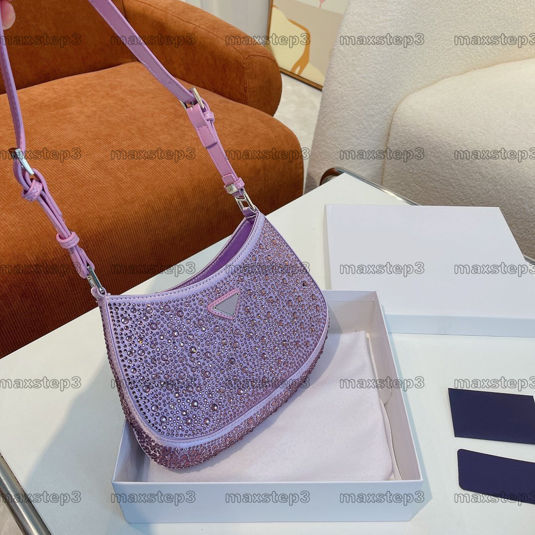 

Luxury Diamond Armpit Bag New Designers Lady Handbags Classic Sportsexy Style Shoulder Bags Letter Plain Purple Black White Pink Crossbody