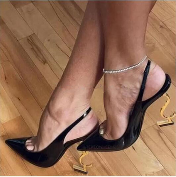 

With Box 2021 Brand Designer Ladies High Heels Shoe Sexy Letters Real Leather Suede Fashion Pumps Spring Footwear Wedding Dress