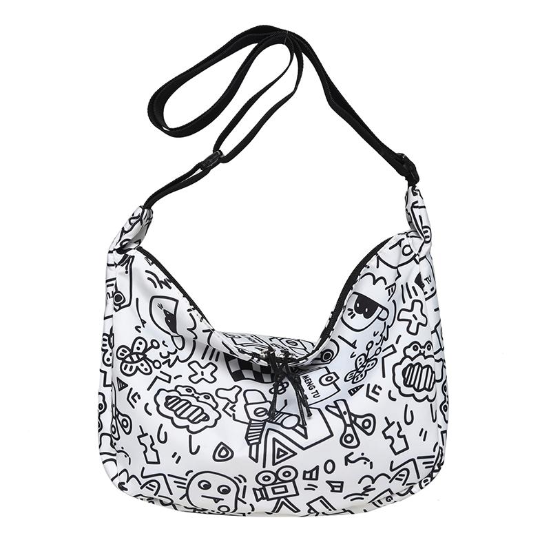 

Evening Bags Shoulder Bag Designer Nylon Cartoon Pattern Crossbody For Women School 2022 Casual High QualityEvening EveningEvening, Black