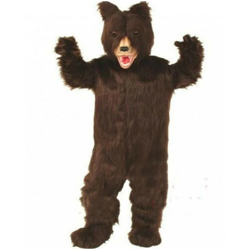

Brown Bear Mascot Costume Set Party Game Dress Top One Performance Costume, As pic