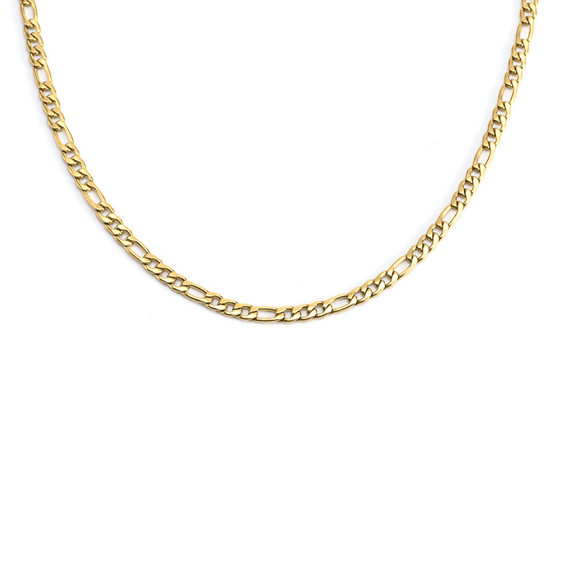 

Chains Fashion Figaro Chain Necklace Men Stainless Steel Gold Color Long For Jewelry Gift Collar Hombres