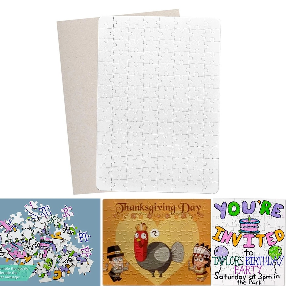 

A4 Blank Sublimation Jigsaw Puzzles DIY Heat Transfer Craft Thermal Vivid Picture 120 Pcs Family Toys Gift sxmy6