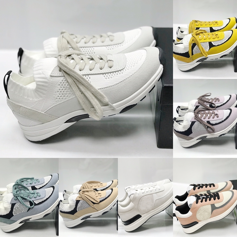 

Designer Womens Running Shoes Fashion Mesh Knit & Suede Calfskin Trainers Leisure and Sports Sneakers White Black Dark Green 0.4 in ( mm ) heel height, # 1