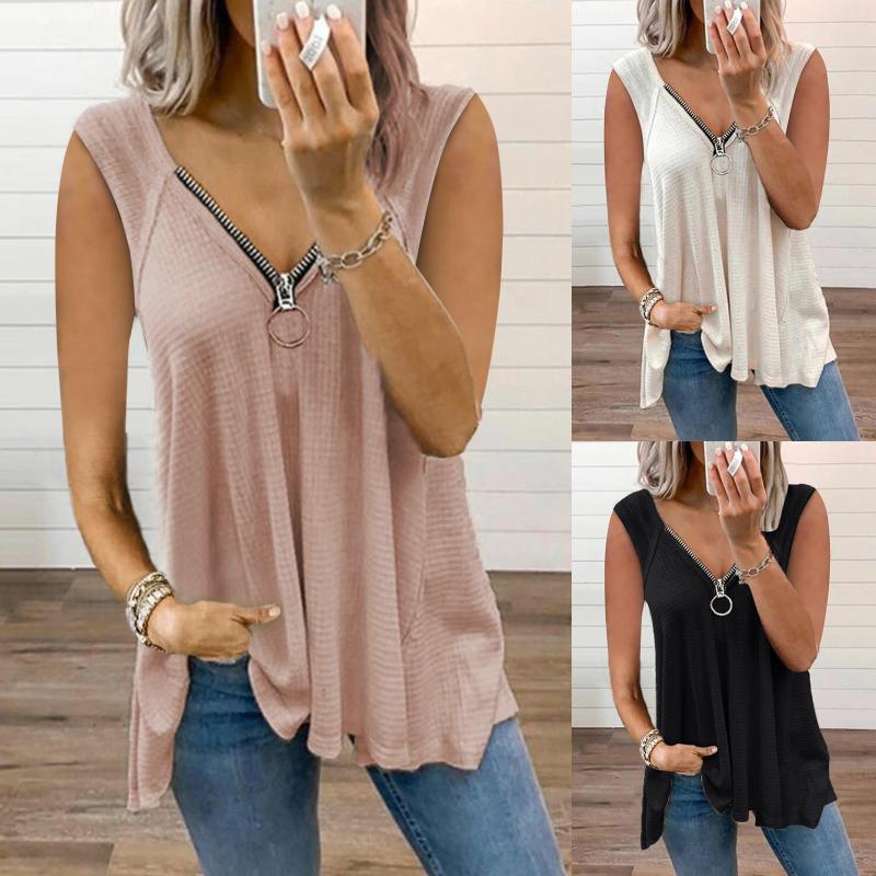 

Women' Tanks & Camis Black Blouses Women Top Solid Casual Sexy Tank Tops Cooling WomenWomen