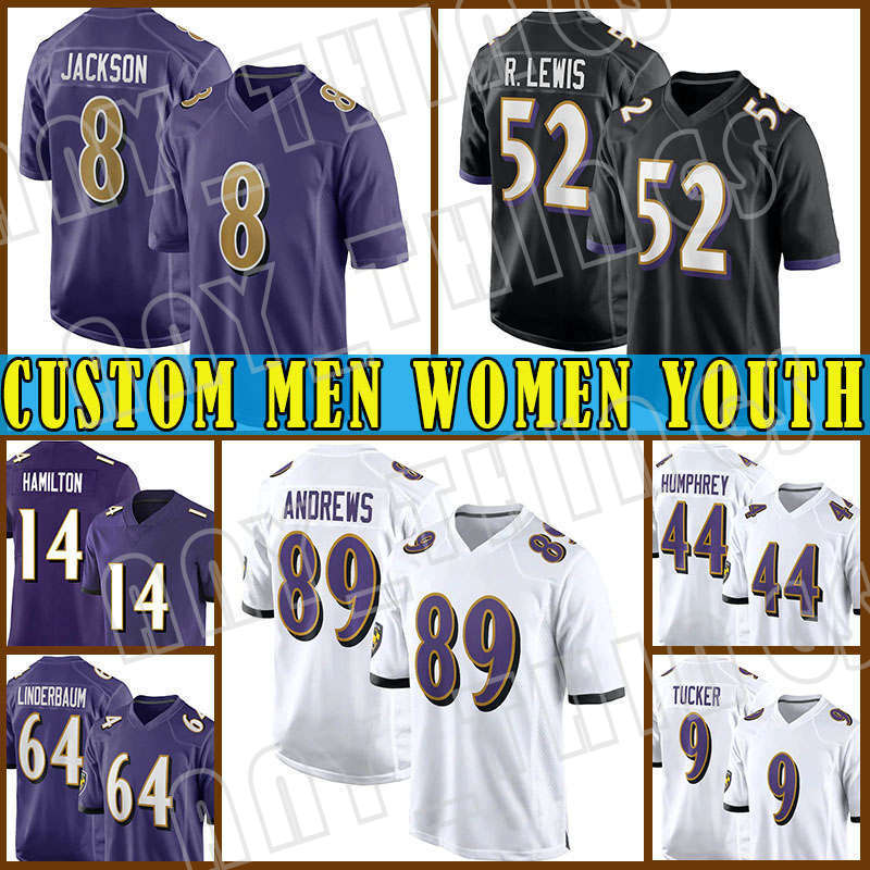 

8 Lamar Jackson 89 Mark Andrews Mark Andrews Football Jersey Marlon Humphrey Ed Reed men Patrick Queen Raven Justin Tucker David Ojabo Kyle Hamilton Tyler Linderbaum, Custom women (wuya)