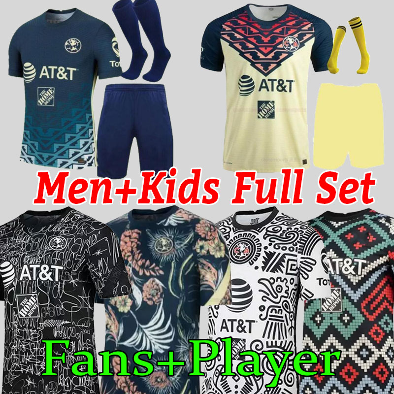 

2022 Club America third Soccer Jerseys away Angeles SPECIAL PLAYER VERSION GIOVANI CACERES B.VALDEZ 2023 dark blue 22 23 PRE-MATCH KIDS Football training Shirt
