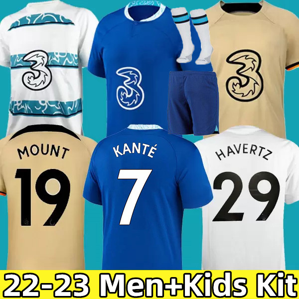

CFC 22 23 MOUNT KANTE HAVERTZ soccer jerseys STERLING ZIYECH Reece James JORGINHO PULISIC T.SILVA HUDSON ODOI KOULIBALY 2022 home away football shirt Men kids kits, Colour 18