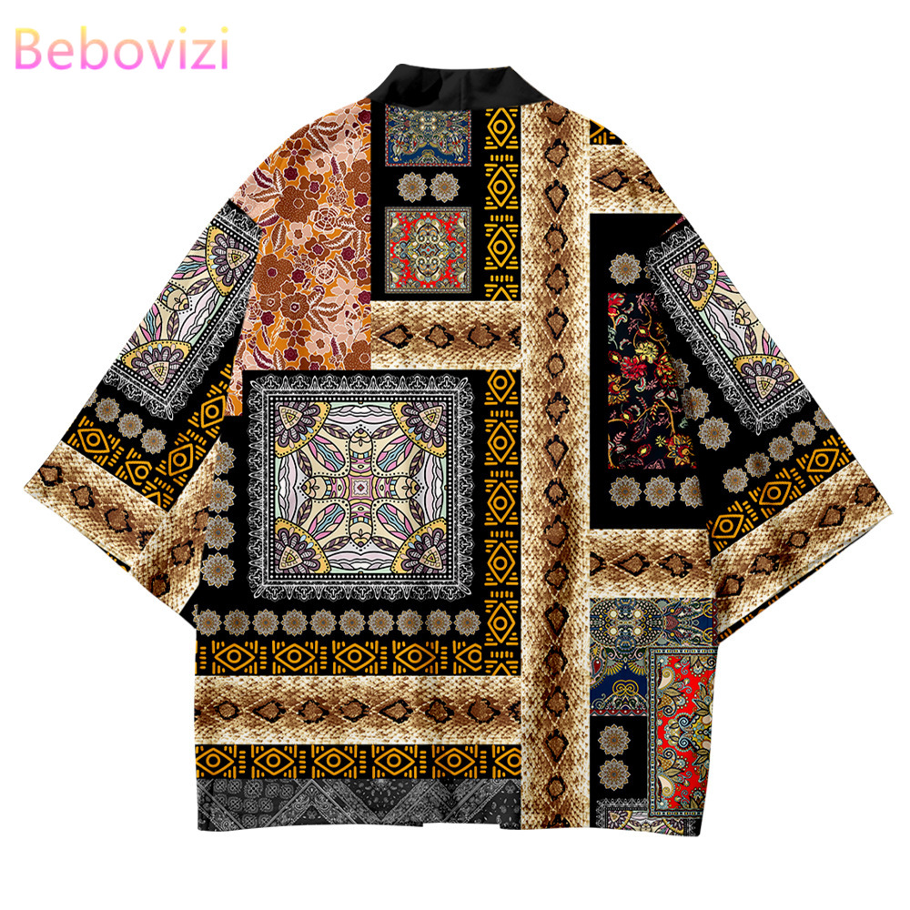 

Plus Size XXS-6XL Retro Ethnic Pattern Summer Loose Japanese Fashion Kimono Streetwear Cardigan Robe Women Men Haori Top Yukata