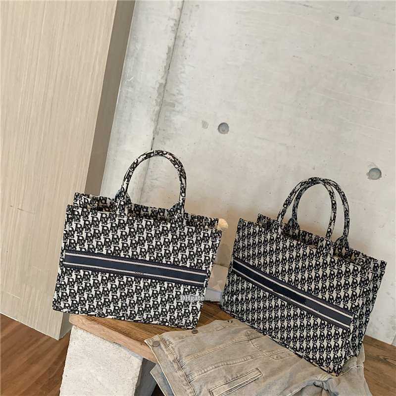 

Designer Luxury Totes Fashion Letters Tote Top Quality Women Bag Canvas Screen Print Handbags Design Shoulder Bags lady 41cm 36cm black bule, Color 3
