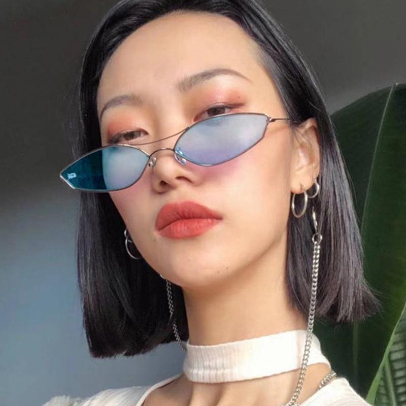 

Sunglasses Metal Women Luxury Cat Eye Brand Design Mirror Rose Gold Vintage Cateye Fashion Sun Glasses Lady Eyewear