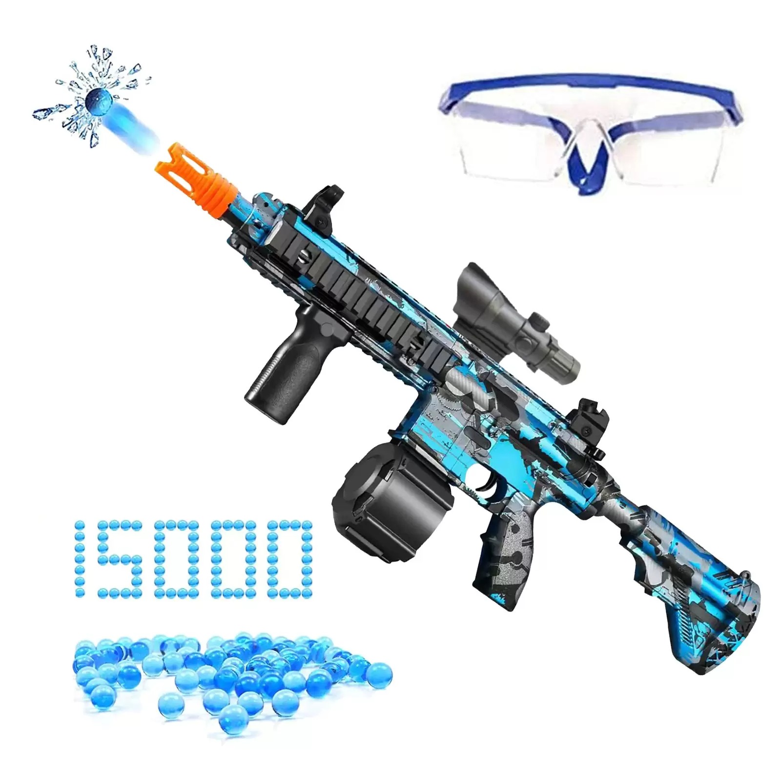 

M416 toy gun with 15000 pcs eco-friendly water drop manual and electric spray Gun 2 in 1 gel ball blaster ToysGun for kids factory wholesale