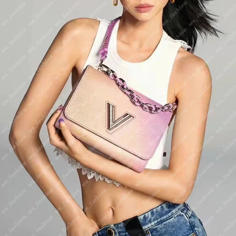 

Women Designer Handbag Luxurys Designers Shoulder Bags TWIST Gradient Bag Womens Handbags Purses Flap Wallet Crossbody Pochette Tote 206302, Extra shipping cost