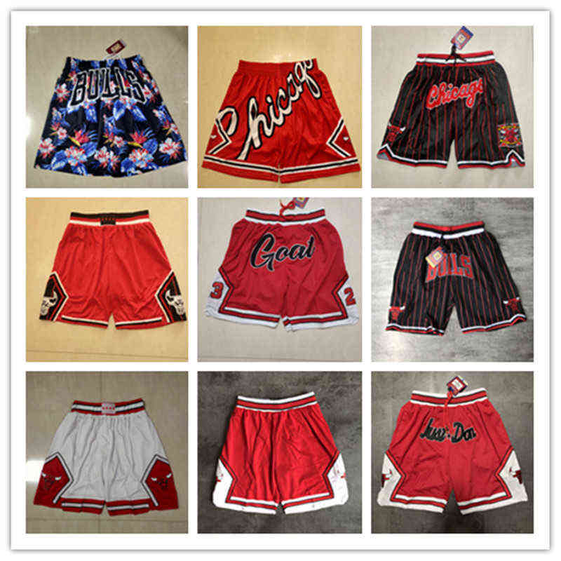 

Chicago''Bulls''mens Throwback Basketball Shorts pocket red black, Color1