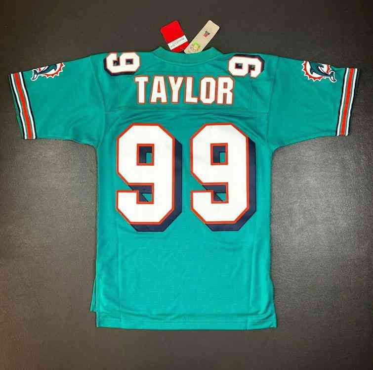

Cheap Football Jersey Rare Men Youth Women Vintage Jason Taylor Mitchell Ness 2006 Size S-5xl Custom Any Name or Number, Green women s-2xl