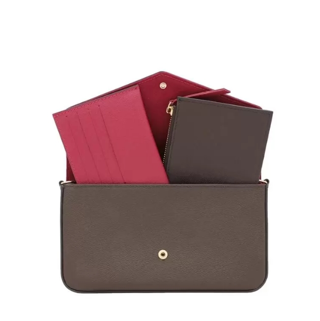 

3PCS designers bags Handbags Chain Bag Envelope Bag Shoulder Crossbody checker plaid flower Wallet 8877, White plaid