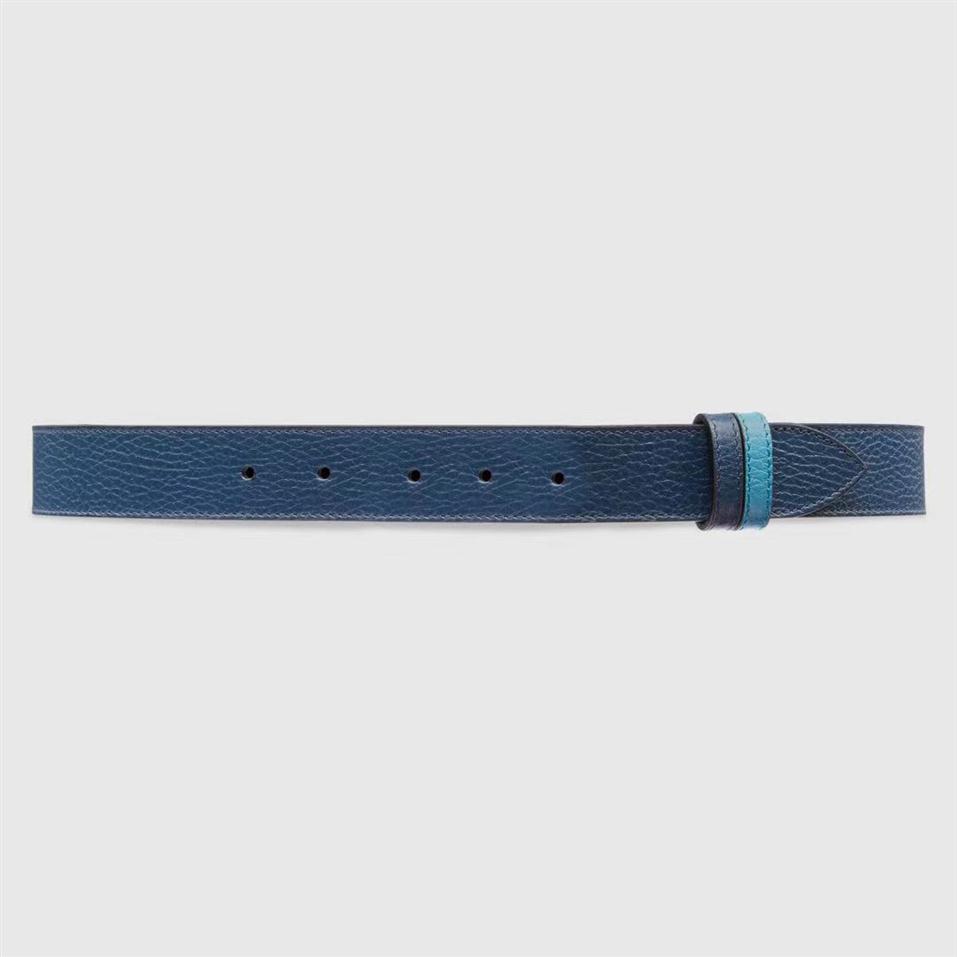 

10A Reversible blue genuine leather silver buckle belt belts for men highest quality new women belt with green box 643847 713237