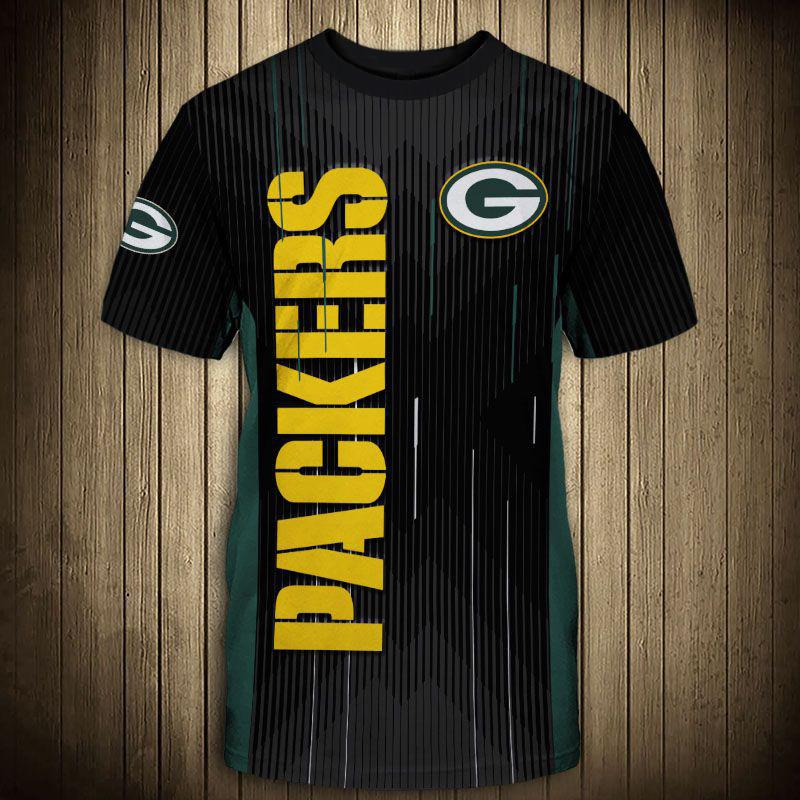 

Men' T-Shirts Green Bay Men' Fashion 3d Packers T-shirt Striped Printing Graffiti Letter G Casual Tops US SizeMen, H01725 t-shirt