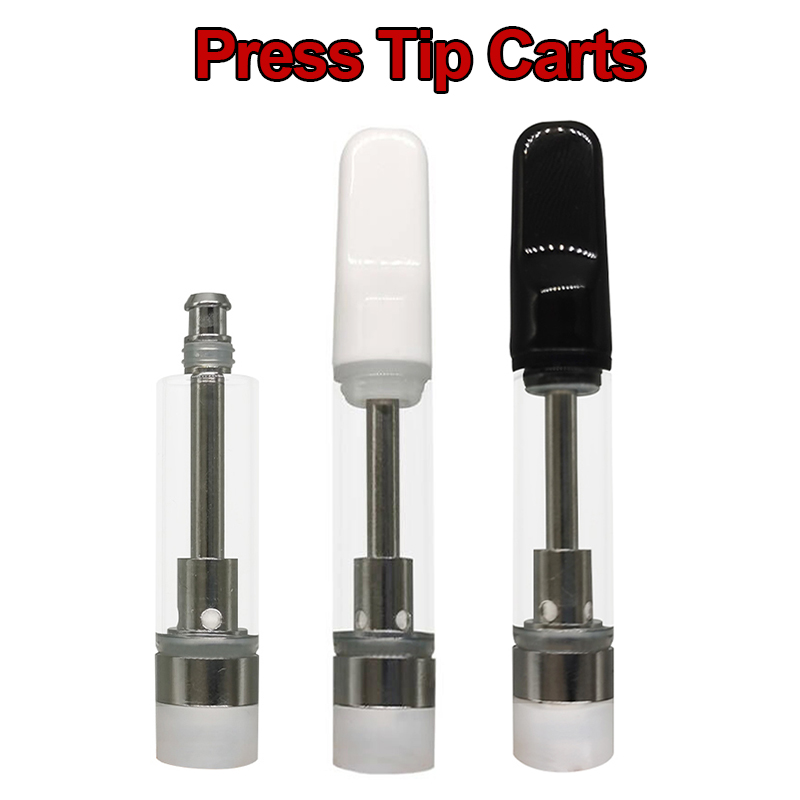 

Vapes Atomizer Custom Logo Top End Vape Cartridges 510 Thread Press On Top Ceramic Mouthpiece EVA Foam Packing Carts