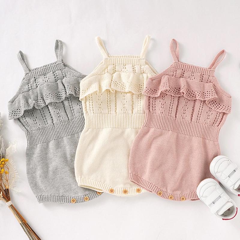 

Jumpsuits Infant Kids Baby Boy Girl Sleeveless Braces Rompers Autumn Born Hollow Out Clothes RompersJumpsuits, 82w696 white