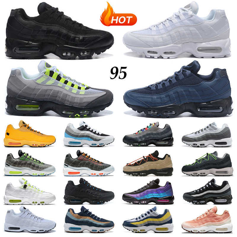 

Hotsale 95 running shoes men women 95s Triple Black White Neon Midnight Navy Glass Blue Cool Grey mens trainers outdoor sneakers, #27