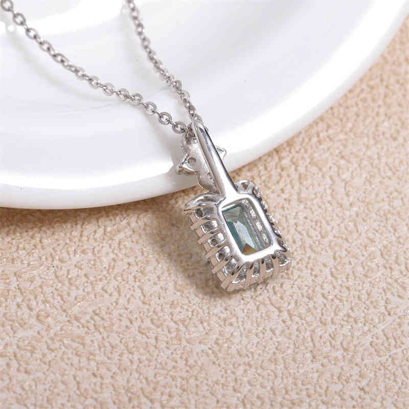 

designer Compare with the original C925 silver perfume bottle blue necklace zircon bestie minimalist design Valentine's Day gift