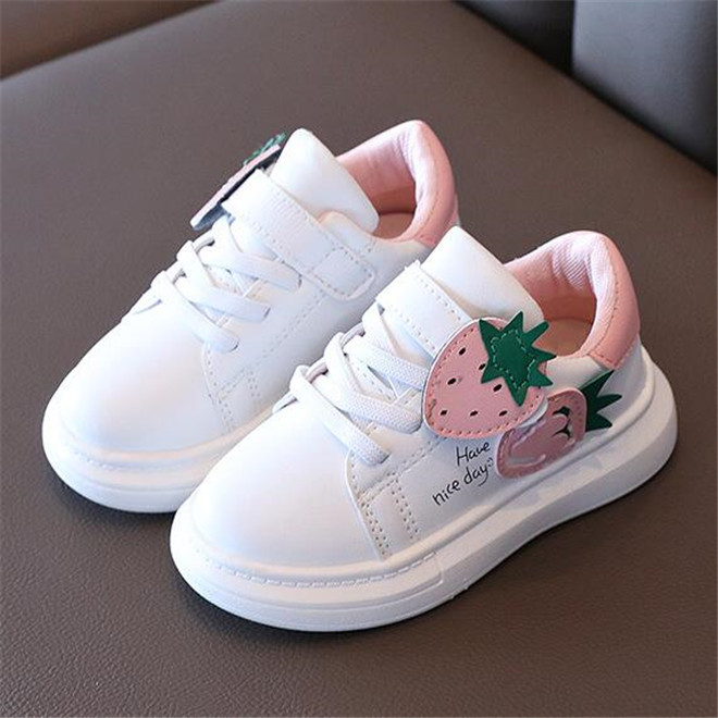 

Fashion Kids Baby Strawberry White Shoes Childrens Sneakers Boys Girls Footwear Running Sports Shoe Zapatos Bebe, Pink