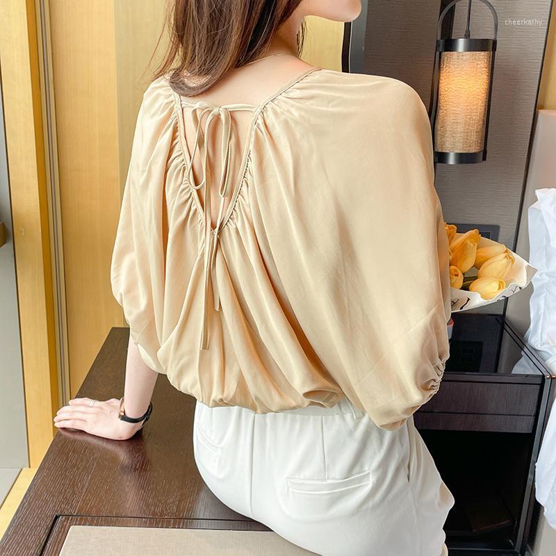 

Women' Blouses & Shirts Blouse Women Summer Short Sleeve Loose Batwing V-Neck Blusas Womens Tops And DropWomen' Chee22, Blue