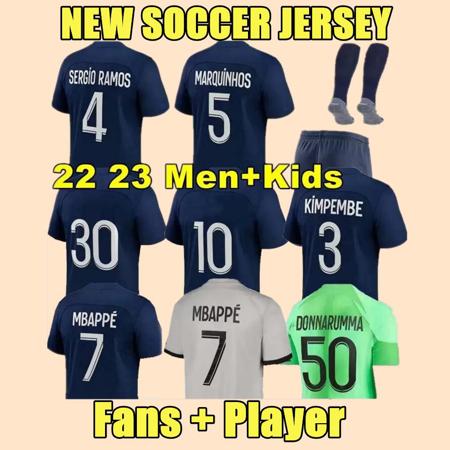 

adults and kids 22 23 MBAPPE soccer jerseys 2022 2023 DI MARIA WIJNALDUM SERGIO RAMOS HAKIMI fourth Maillots de football kit ICARDI VERRATTI third 4TH shirt PsGs, 15