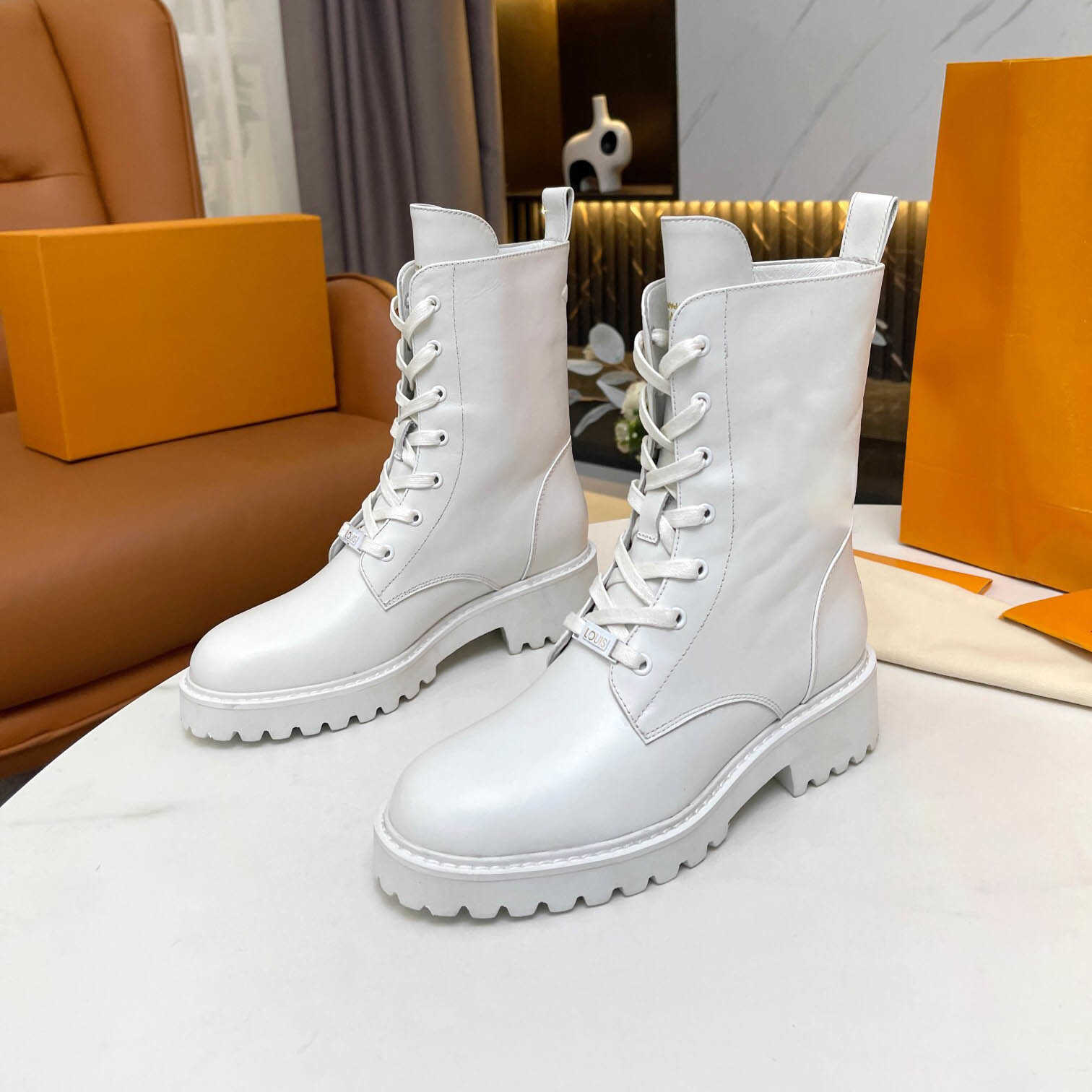 

2022 Fashion Ladies Territory Flat Ranger Martin Boots Women's Fall Winter Platform Ankle Boots