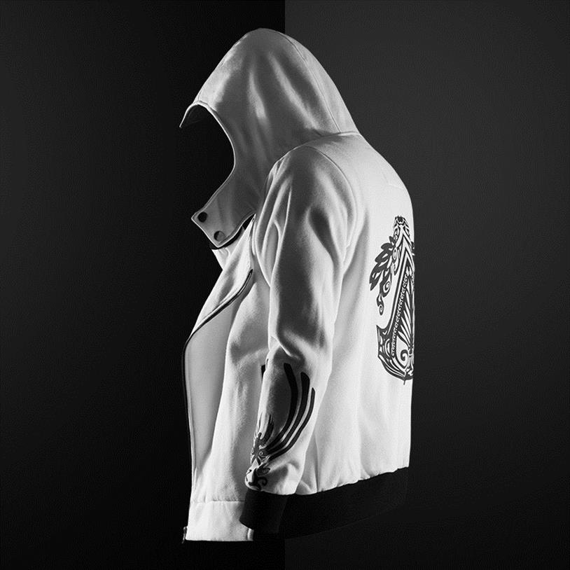 

ZOGAA New Men Hoodie Sweatshirt Long Sleeved Slim Fit Male Zipper Hoodies Assassin Master Cardigan Creed Jacket Plus Size S-5XL MX199w, B lu