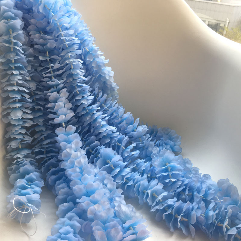 

18 Colors 100CM Artificial Wisteria Flower Hanging Vine For Wedding Party Background Decoration Centerpieces Ornament Flowers String, #21