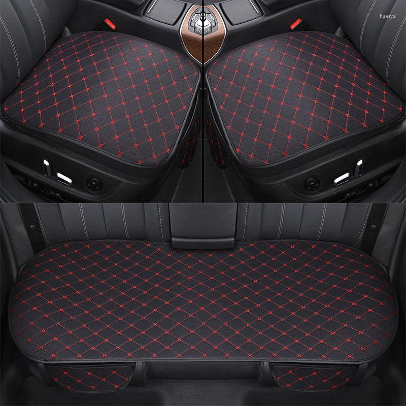 

Car Seat Covers High Quality Auto PU Leather Protector Pad Mat Front Rear Cushion With Pocket Four Seasons Universal
