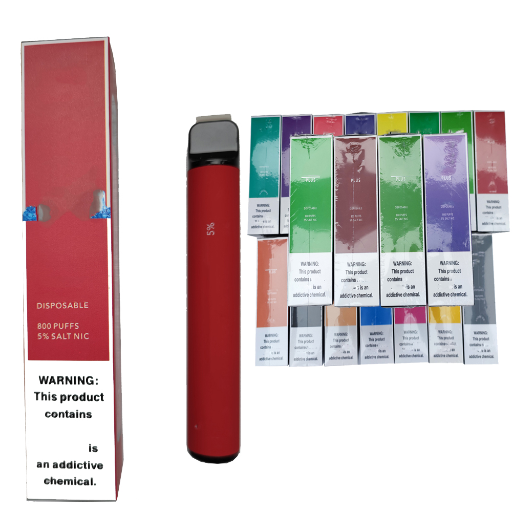 

PUFF BAR PLUS Cigarettes 800Puffs Disposable Vape Pen 550mAh Battery 3.2ml Pods elux legend bang xxl flex