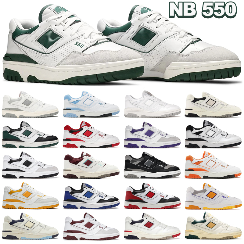 

550 Sneakers NB550 Casual Shoes Men Women White Natural Green Grey Cream Black UNC Burgundy Rich Paul Mens Sports Trainers