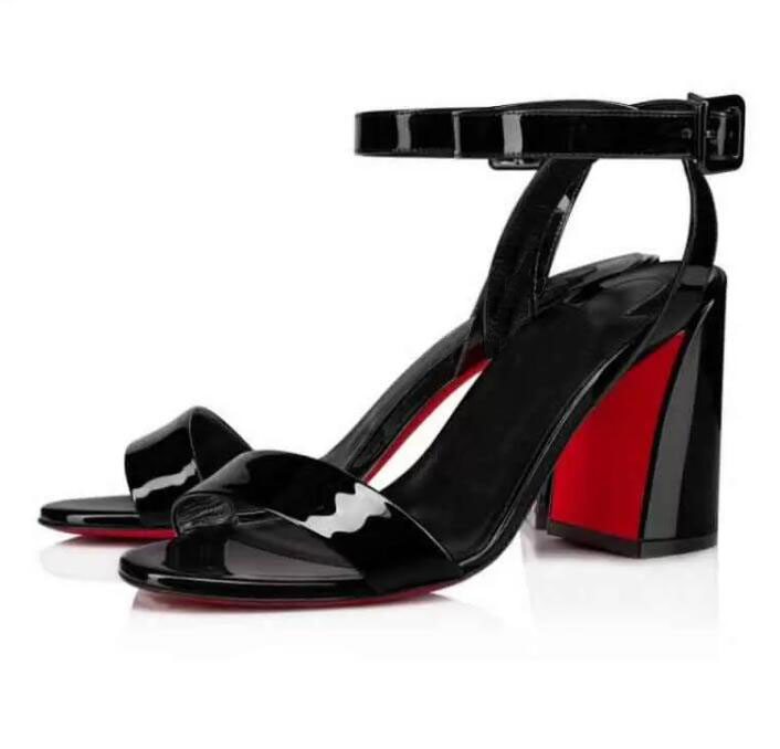 

Fashion Brands Women Sandals Shoes Summer Elegant Lady Patent Leather Pumps With Bridals Bridals Wedding High Heels EU 35-43