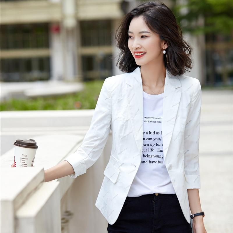 

Women' Suits & Blazers Fashion Casual Female Blazer Women Clothes Office Ladies Jackets White OL Styles 2022Women, Black