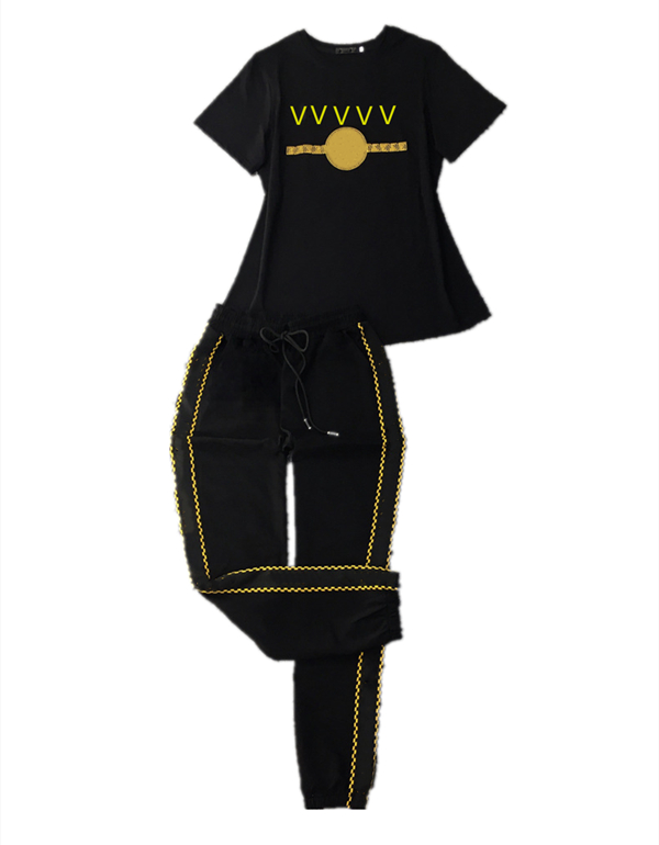 

21ss summer Women's Tracksuits Hooded Sweatshirt 2 Pcs Sports summer Short sleeve sportswear Joggers Suits women s clothing set Spring womens two piece sets