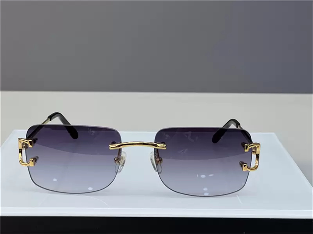 

Men's fashion luxury designer sunglasses outdoor Zonnebril ladies vintage square small rimless glasses anti-reflective optics Galsses glasses 0104